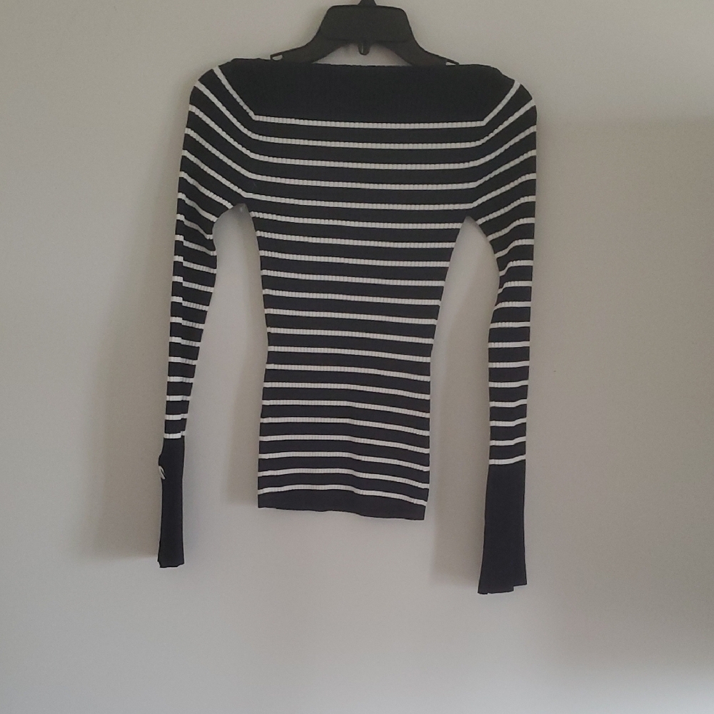 NWOT A.L.C. ANYA RIBBED STRIPE BOAT-NECK TOP /SWEATER/ - Picture 9 of 16